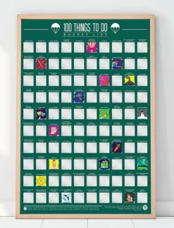 Gift Republic 100 Things To Do - Kalendrar & Anteckningsblock GREEN New