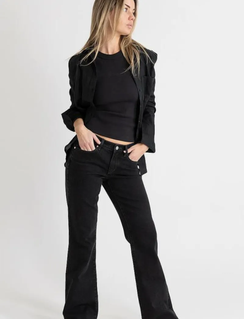 ABRAND A 99 LOW BOOT 90s - Boot cut Jeans BLACK New