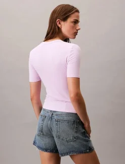 Calvin Klein Jeans A- Modal Rib Tee (essential) - T-shirts LAVENDER BLUSH Outlet