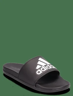 adidas Sportswear ADILETTE COMFORT - Badtofflor CBLACK/FTWWHT/CBLACK