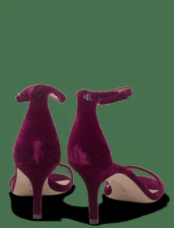 Allie Mid-Heel Velvet Sandal - Sandaler|Lauren Ralph Lauren New