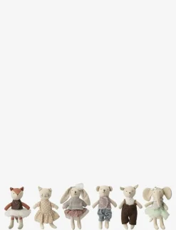 Bloomingville Animal friends Doll, Rose, Cotton Set of 6 - Mjukisdjur MULTI Sale
