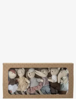 Bloomingville Animal friends Doll, Rose, Cotton Set of 6 - Mjukisdjur MULTI Sale