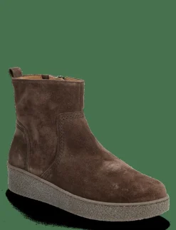 Gabor Ankle boot, warmlining - Platta ankelboots DARK BROWN Clearance