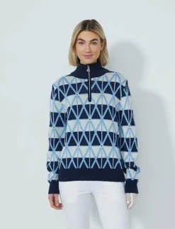 Argyle Half neck Pullover lined - Stickat|Daily Sports Sale