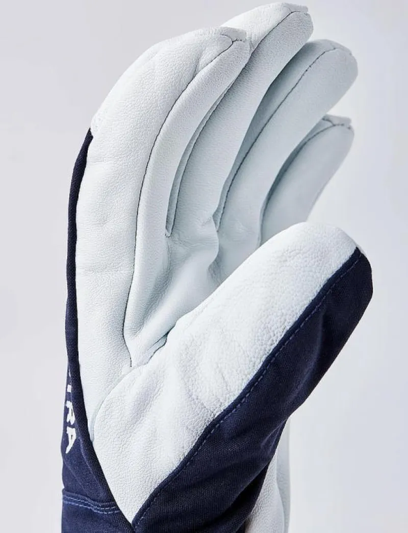 Army Leather Heli Ski - 5 finger Black - Fingervantar|Hestra New