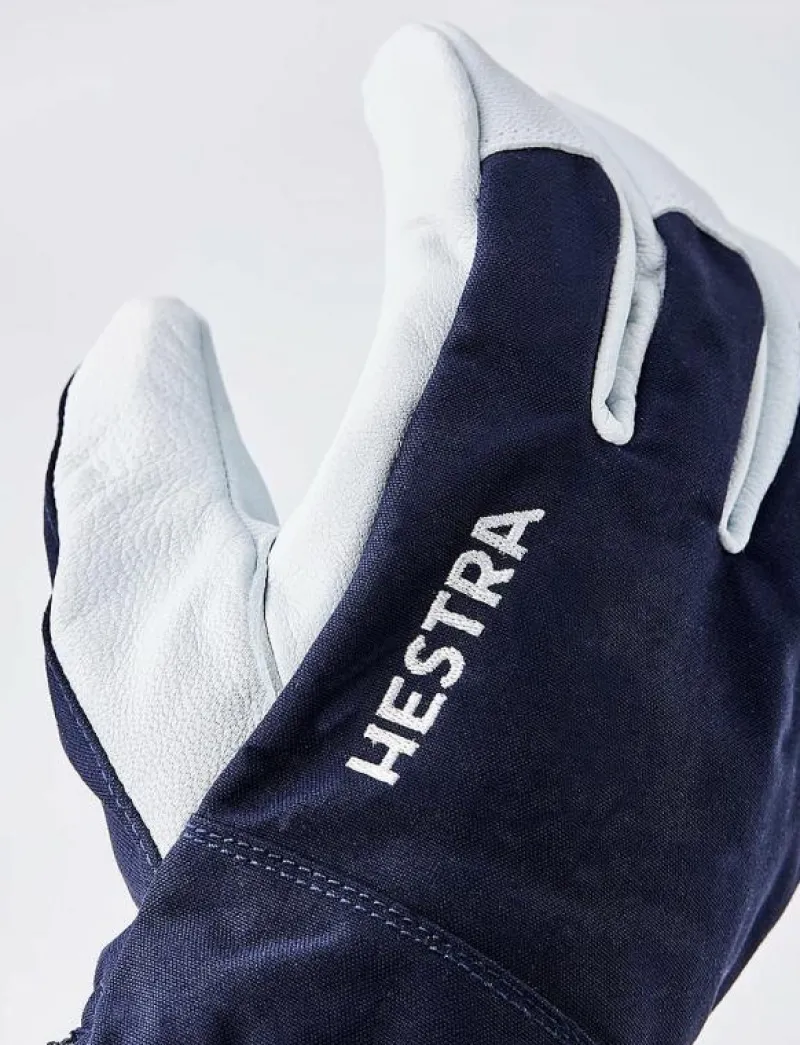 Army Leather Heli Ski - 5 finger Black - Fingervantar|Hestra New