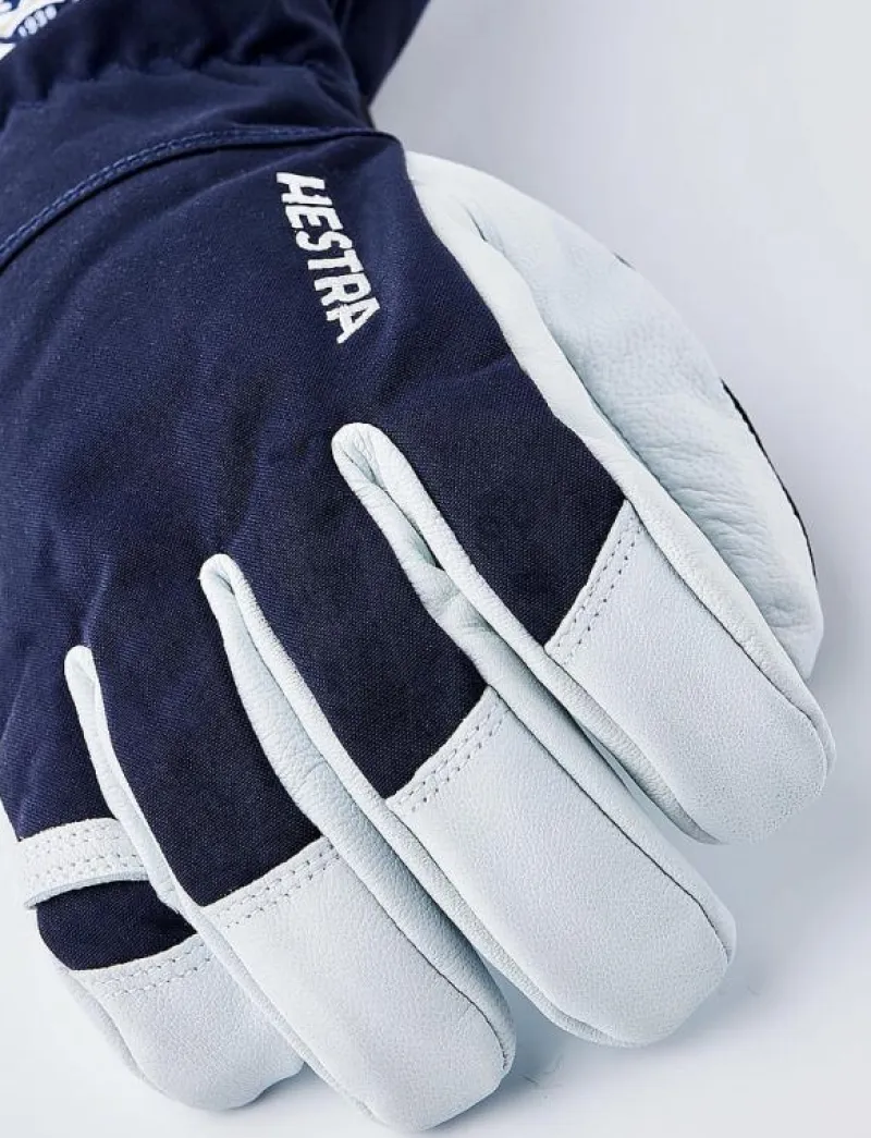 Army Leather Heli Ski - 5 finger Black - Fingervantar|Hestra New