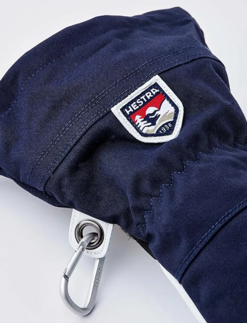 Army Leather Heli Ski - 5 finger Black - Fingervantar|Hestra New