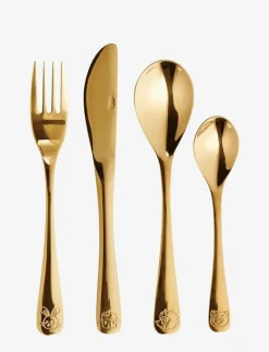 Aida Atelier mini - børnebestik 4 dele sæt guld - Bestick GOLD Outlet