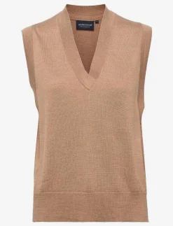 Audrina Merino Wool/Silk Blend Knitted Vest - Stickade västar|Lexington Clothing Outlet