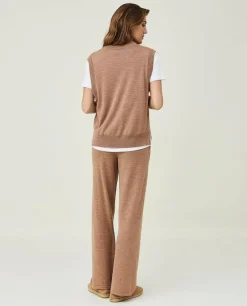 Audrina Merino Wool/Silk Blend Knitted Vest - Stickade västar|Lexington Clothing Outlet