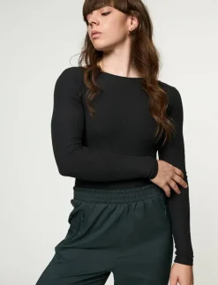 Girlfriend Collective Ava Scoop Back Bodysuit, Thong - Jumpsuits & Bodies BLACK Best