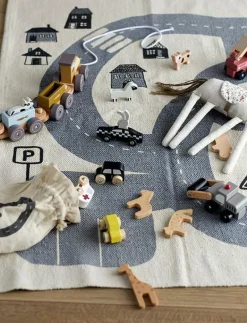 Avin Toy Car, Grey, MDF Set of 6 - Leksaksbil|Bloomingville Outlet