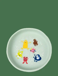 Teddykompaniet Babblarna- Silikontallrik, I naturen - Serveringsset GREEN Outlet