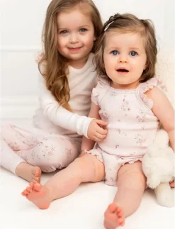 Baby Print Rib Romper - Ärmlös body|Gugguu Best