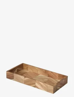 Bakke til olie, balsamico m.m. Sildebensmønstret acacie træ. 30x15x4.0 cm. - Brickor|Aida Online