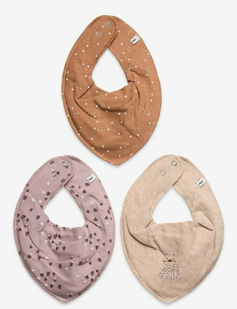 Pippi Bandana Bib Girl -AOP (3-pack) - Babyskötsel VIOLET ICE Sale