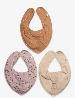 Pippi Bandana Bib Girl -AOP (3-pack) - Babyskötsel VIOLET ICE Sale