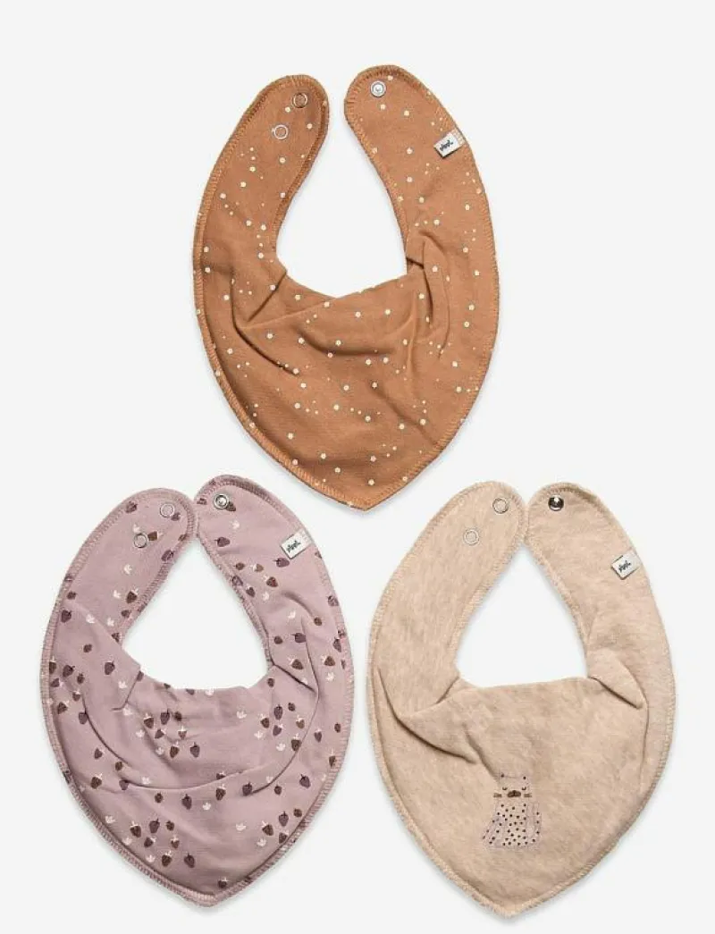 Pippi Bandana Bib Girl -AOP (3-pack) - Babyskötsel VIOLET ICE Sale