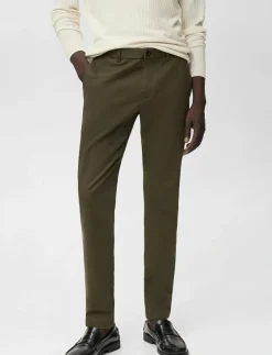 Barna slim-fit twill chino trousers - Chinos|Mango Sale