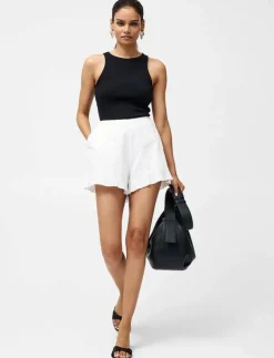 French Connection BARNET COTTON SHORTS - Casual shorts LINEN WHITE