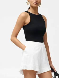 French Connection BARNET COTTON SHORTS - Casual shorts LINEN WHITE