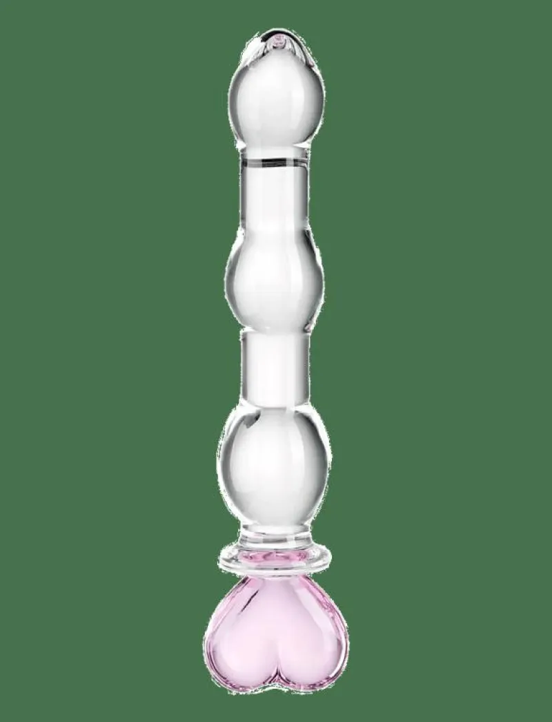 Heart Beaded Glass Dildo - Beauty|Baseks Sale
