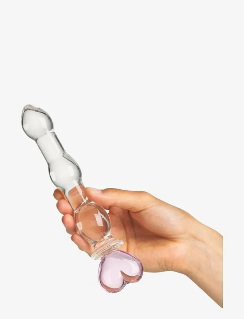 Heart Beaded Glass Dildo - Beauty|Baseks Sale