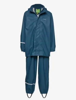 CeLaVi Basic rainwear set -solid PU - Regnställ ICEBLUE New