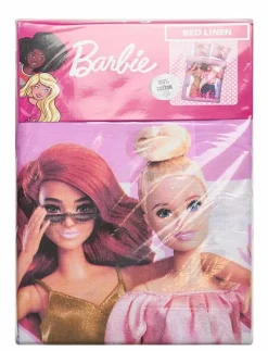 BrandMac Bed linen Barbie 054 - 140x200, 60x63 cm - Påslakanset MULTI COLOURED