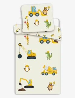 BrandMac Bed linen junior NB 2019 Construction - 100x135 40x60 cm - Påslakanset MULTI COLOURED New