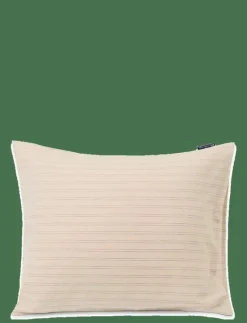 Beige/Dk Blue Striped Lyocell/Cotton Pillowcase - Örngott|Lexington Home Sale