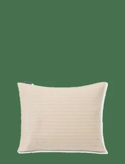 Beige/Dk Blue Striped Lyocell/Cotton Pillowcase - Örngott|Lexington Home Sale