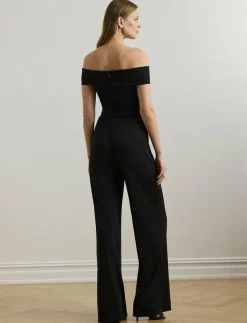 Belted Jersey Off-the-Shoulder Jumpsuit - Jumpsuits|Lauren Ralph Lauren Outlet