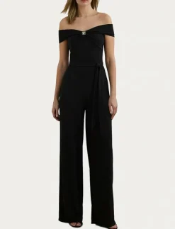 Belted Jersey Off-the-Shoulder Jumpsuit - Jumpsuits|Lauren Ralph Lauren Outlet