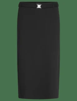 Filippa K Belted Jersey Skirt - Midi kjolar BLACK Discount