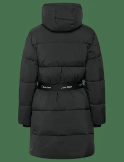 BELTED MIDWEIGHT LONG PUFFER - Dun- & vadderade jackor|Calvin Klein Jeans Outlet