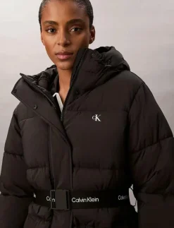 BELTED MIDWEIGHT PUFFER - Dun- & vadderade jackor|Calvin Klein Jeans Online
