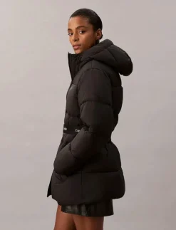 BELTED MIDWEIGHT PUFFER - Dun- & vadderade jackor|Calvin Klein Jeans Online
