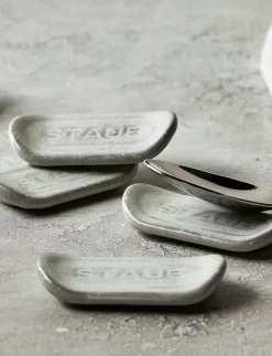 STAUB Bestickhållare set 4-delar White Truffle - Ätpinnar GREY Hot