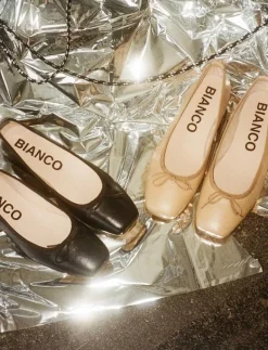 Bianco BIAEMILY Karré Ballerina Smooth Leather - Ballerinas BLACK Best