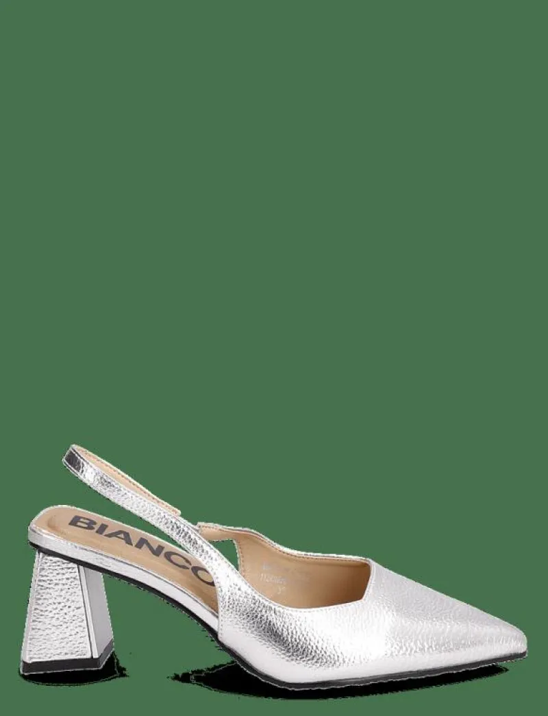 Bianco BIAMARALYN Slingback Metallic - Pumps SILVER Best