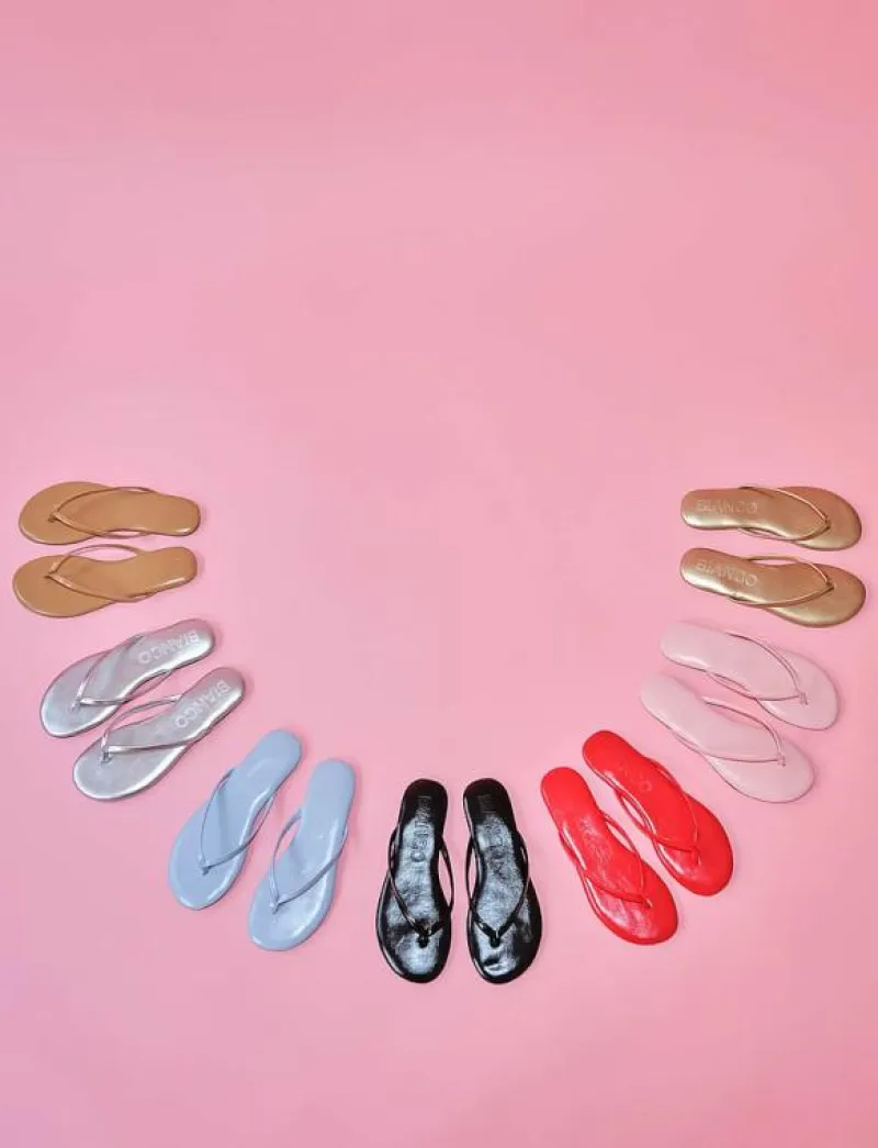 BIAMEXICO Flip Flop Faux Leather - Sandaler|Bianco Discount