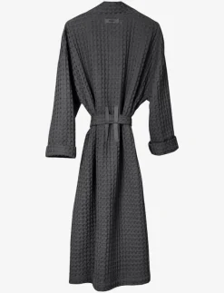 The Organic Company Big Waffle Bathrobe - Morgonrock DARK GREY New