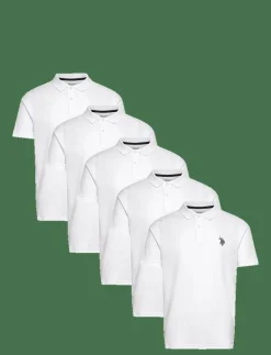U.S. Polo Assn. BILLY REG PI 5 PK USPA M POLO - Kortärmade pikéer BRIGHT WHITE X 5