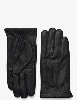 Portia 1924 Leather Gloves - Fingervantar BLACK Outlet