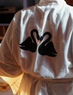 Anna + Nina Black Swan Kimono - Kimonos MULTICOLOUR Clearance