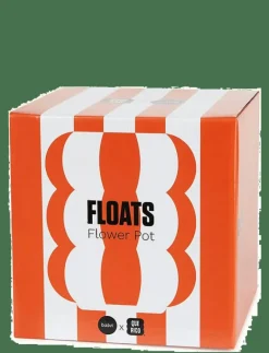 Balvi Blomkruka i keramik Floats, orange,12 cm - Krukor ORANGE/ WHITE