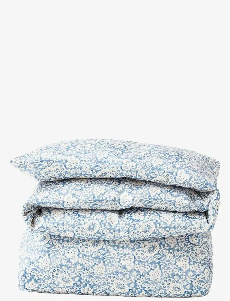 Blue Floral Printed Cotton Sateen Bed Set - Påslakanset|Lexington Home New